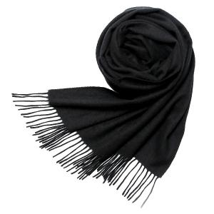 カシミヤ100% 大判ストール 黒 新品タグ付　定価18000円　高級　カシミア 大判 ストール メンズ レディース カシミヤ100% 日本メーカー製 箱付き