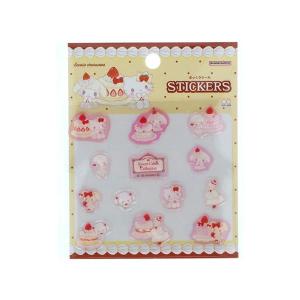 サンスター文具 スイートケーキコレクション ぷっくりシール ストロベリーショートケーキ S8819114 SANRIO サンリオ 立体シール