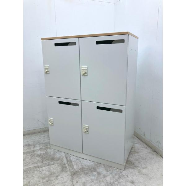 ■中古品■ コクヨ エディアシリーズ 4人用パーソナルロッカー BWU-RN4DM69SAWN ※ヤ...