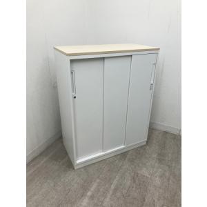 コクヨ スチール書庫 引戸書庫 鍵付き EDIA(エディア) 幅900×奥行450×高さ1125 オ...