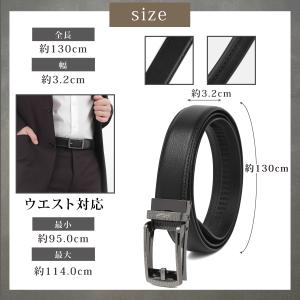 ベルト メンズ 穴レス 本革 ビジネス 穴なし...の詳細画像5