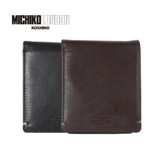 メンズ 財布 二つ折り 本革 黒 ブランド 軽量 薄い財布 コンパクト カードがたくさんはいる ミチ...