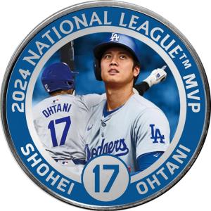 大谷翔平 2024年NL MVP 記念メダル 純銀(31.1ｇ) ドジャース コイン 記念コイン グッズ 世界限定生産 銀保証書つき 純正ケース入り 第二子 S11501