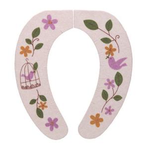 サンコー ずれない トイレ 便座カバー シート 鳥かご おくだけ吸着 KE-20