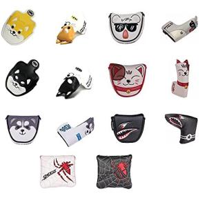 パターカバー ヘッドカバー オデッセイ 2ボールに対応 マレット用 ピンタイプ マグネットタイプ スコッティーキャメロン オデッセイに適合 可愛いワン