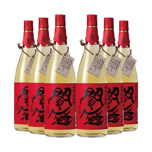 老松酒造 麦焼酎 閻魔 (樽) 25度 1800ml 6本 取り寄せ品 送料無料