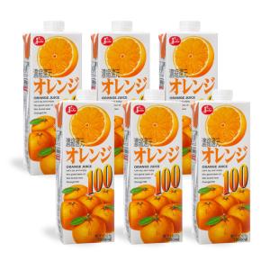 フルーツジュース オレンジ100 1000ml 6本 (1ケース) 紙パック ジューシー 熊本県果実農業協同組合 送料無料 取り寄せ品｜東京酒粋(トウキョウシュスイ)