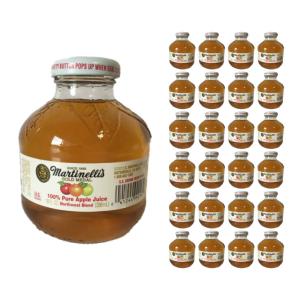 24本セット マルチネリ アップルジュース 296ml 24本）瓶 100%生搾りの
