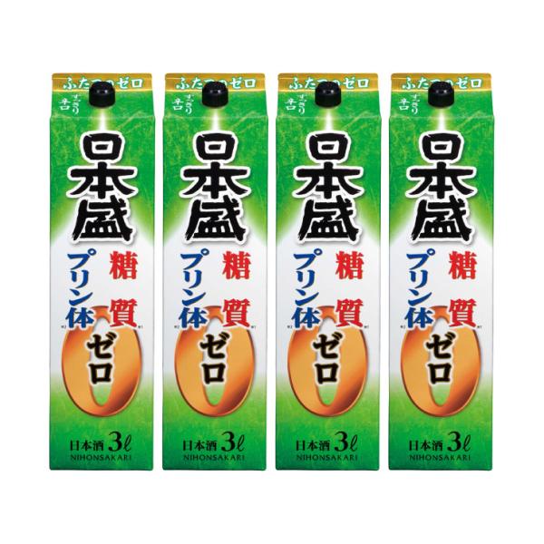 日本盛 糖質ゼロプリン体ゼロ 3000ml 4本 (1ケース) 取り寄せ品 送料無料