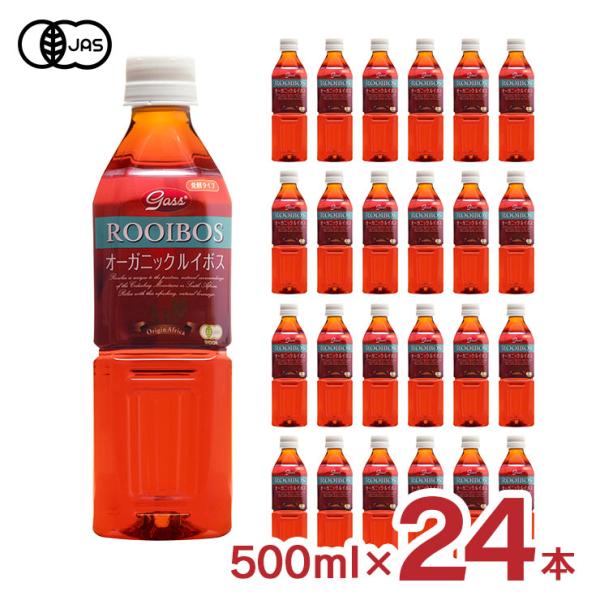 ガスコ オーガニック ルイボスティー 500ml 24本 ノンカフェイン 有機JAS Gass ペッ...