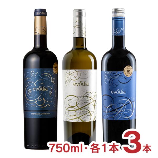 ワインセット スペイン エヴォディア 3種 飲み比べセット 赤白 赤ワイン 白ワイン 750ml 各...