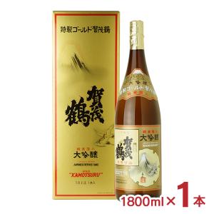 日本酒 ギフト 大吟醸 特製ゴールド 賀茂鶴 1800ml 1本 やや辛口 金箔 賀茂鶴酒造 広島県 送料無料 地酒