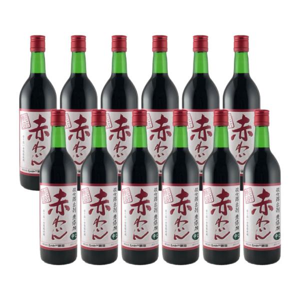 シャトー勝沼 無添加 赤中口 720ml 12本 赤ワイン 中口 送料無料 取り寄せ品