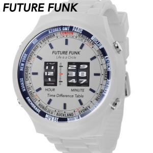 フューチャーファンク 腕時計 FUTURE FUNK FF105-LG 時計 ローラー式 ドラム式表示 ローラーデジタルウォッチ クォーツ レトロ メーター 回転｜tokyo-watchstyle