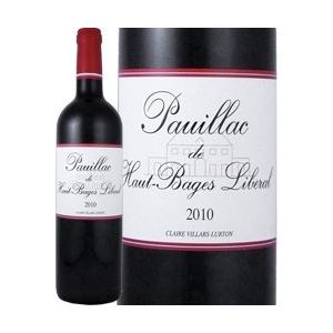 赤ワイン フランス・ボルドー ル・ポイヤック・ド・オー・バージュ・リベラル 2010 wine