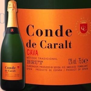 スパークリングワイン コンテ・デ・カラル・カバ・ブリュット スペイン  750ml カヴァ 辛口 金...