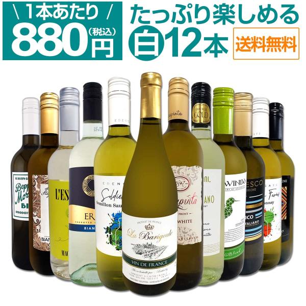 第106弾！1本あたり880円(税込)!!採算度外視の大感謝!厳選白ワイン12本セット