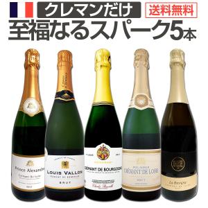 ぜんぶクレマン！フランスの高級瓶内2次発酵の伝統製法！クレマンだけの至福なるスパークリングワインセット5本！｜東京ワインガーデン