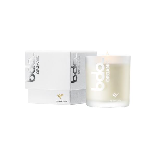 ビーディーエー オーガニック ソイ＆ティーキャンドル 180g 　bda Organic アロマオイ...