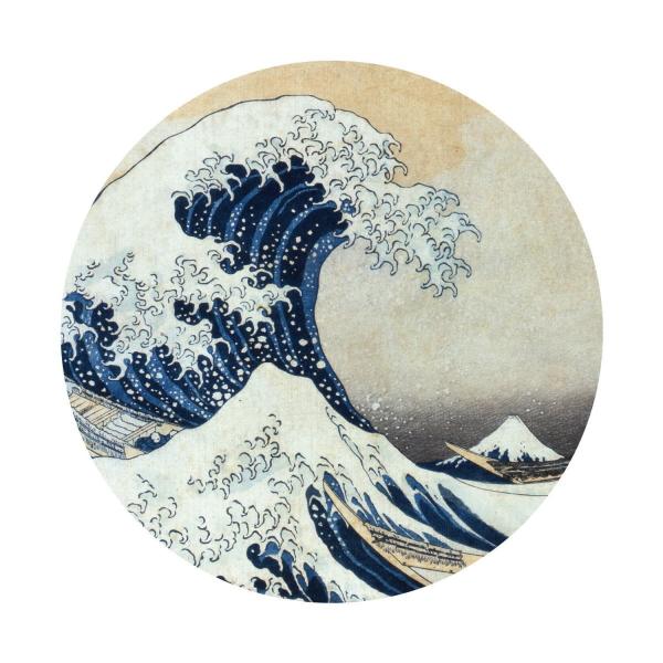 東京みやこ工房 葛飾北斎 冨嶽三十六景 神奈川沖浪裏　HOKUSAI Great Wave デカ缶バ...