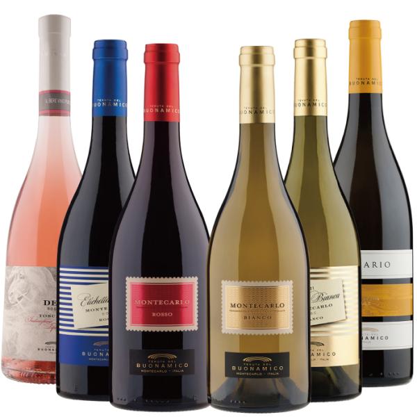 ワインセット 6本 イタリア 赤ワイン 白ワイン ロゼワイン ブオナミコ 飲み比べ 750ml×6　...