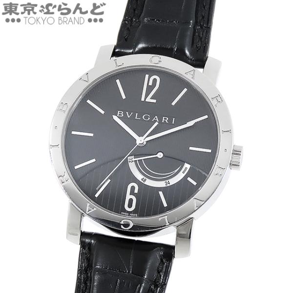 3年保証 ブルガリ BVLGARI ブルガリブルガリ BB41SL SS レザー パワーリザーブ ブ...