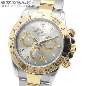 ロレックス ROLEX デイトナ 116523 D番 グレー SS K18YG オイスターブレス コ...