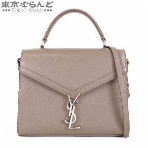 サンローラン SAINT LAURENT カサンドラ グレージュ レザー 2WAY ショルダーバッグ...