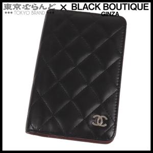 シャネル CHANEL マトラッセステッチ 手帳カバー ブラック ラムスキン ココマーク リフィル付き レディース 101696010｜tokyobrand