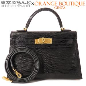 エルメス HERMES ミニケリー ドゥ 2 B刻印 黒 ブラック ゴールド金具 リザード 外縫 2WAY ハンドバッグ ショルダーバッグ レディース 展示未使用品 101705118