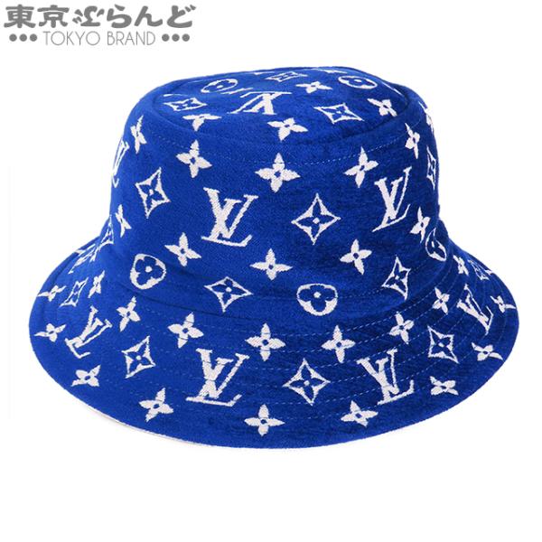 ルイヴィトン LOUIS VUITTON シャポー・LV マッチ M77761 ブルー レーヨン コ...