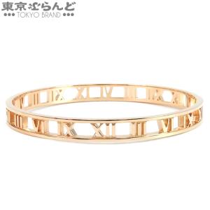 ティファニー TIFFANY&Co. アトラス バングル K18PG オープン ローマン ピンクゴールド ブレスレット レディース 仕上済 101713652｜tokyobrand