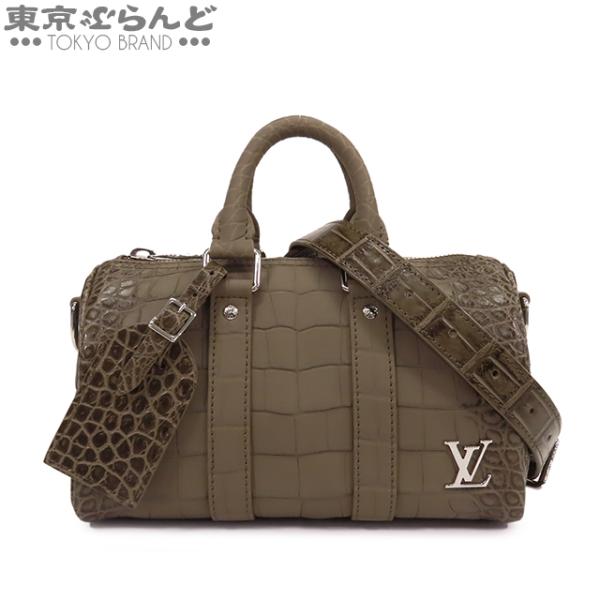 ルイヴィトン LOUIS VUITTON クロコ シティキーポル  カーキオリーブ クロコダイル 2...