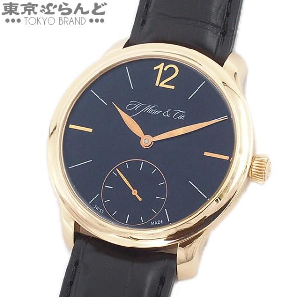 H.モーザー H.Moser&amp;Cie. マユ 321.503-007 ブラック K18PG クロコダ...