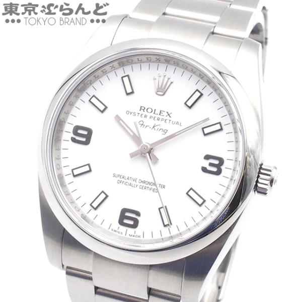 ロレックス ROLEX エアキング 114200 ホワイト SS オイスターブレス G番 369 腕...