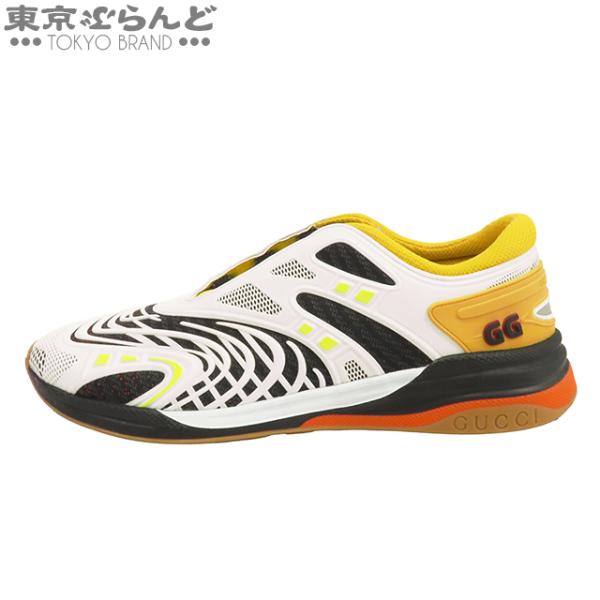 グッチ GUCCI ULTRAPACE R 624482 ホワイトxイエロー ファブリック ラバー ...