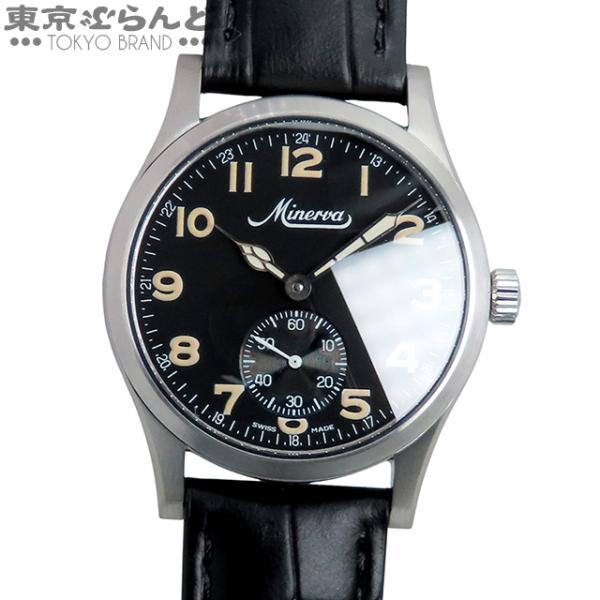 ミネルバ Minerva ピタゴラス A481 cal.48 ブラック SS レザー ラウンド ヴィ...