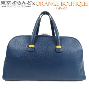 エルメス HERMES ギャロップ 50 〇X刻印 ブルー ゴールド金具 ブッフルスキッパー 旅行鞄 ボストンバッグ ユニセックス ヴィンテージ 101848966