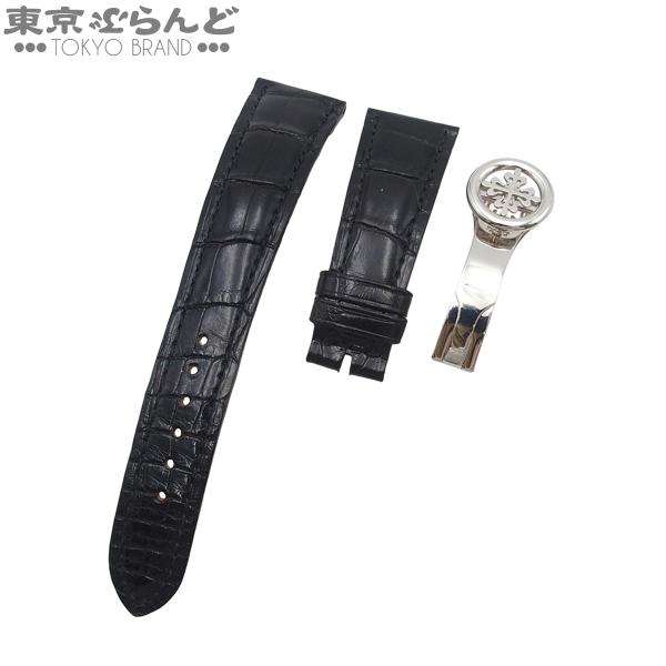 パテックフィリップ PATEK PHILIPPE 純正ベルト 21mm 純正バックル付き ブラック ...