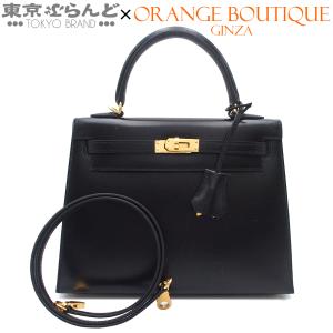 エルメス HERMES ケリー25 W刻印 ブラック ゴールド金具 ボックスカーフ 外縫 2WAY ショルダーバッグ ハンドバッグ 2024年 レディース 101853192