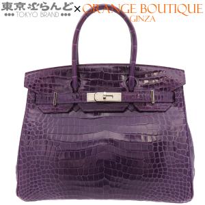 エルメス HERMES バーキン 30 □L刻印 アメジスト シルバー金具 ポロサス ハンドバッグ レディース 101870084