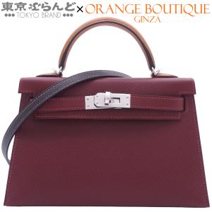 エルメス HERMES ミニケリー 2 トリコロール K刻印 ルージュアッシュxゴールドxベブラン SV金具 エプソン 2025年 ハンドバッグ レディース 展示未使用 101873892