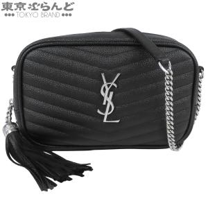 イヴ・サンローラン YVES SAINT LAURENT ルー 748849 ブラック 黒 レザー ミニバッグ チェーンショルダーバッグ フリンジ レディース 101877983