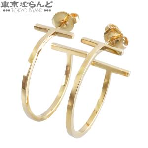 ティファニー TIFFANY&Co. Tフープピアス イエローゴールド K18YG ティファニーT イヤリング 箱付 レディース 仕上済 101880852