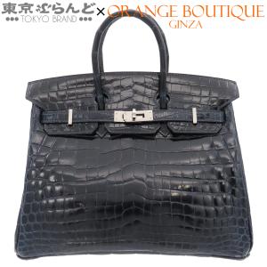 エルメス HERMES バーキン 25 □O刻印 ブルーインディゴ シルバー金具 ニロティカス ハンドバッグ レディース 101881006