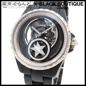 シャネル CHANEL J12 フライング トゥールビヨン スケルトン H4562 セラミック K18WG ダイヤモンド 20本限定 0.96ct 腕時計 ユニセックス 手巻 101884488