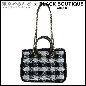 シャネル CHANEL トートバッグ AS5688 グレーxブラック ゴールド金具 ツイード レザー スモール マトラッセ ココネージュ 2WAY ショルダーバッグ 101884996