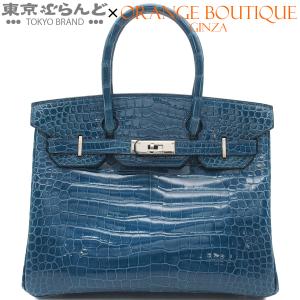 エルメス HERMES バーキン30 □D刻印 ブルーロイ シルバー金具 ポロサス ハンドバッグ レディース 101889733