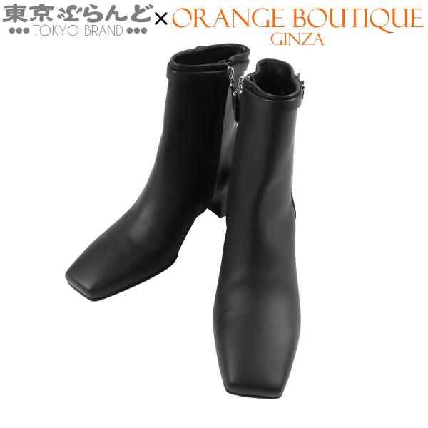 エルメス HERMES オマージュ H232081Z ノワール ブラック 黒 レザー ショートブーツ...