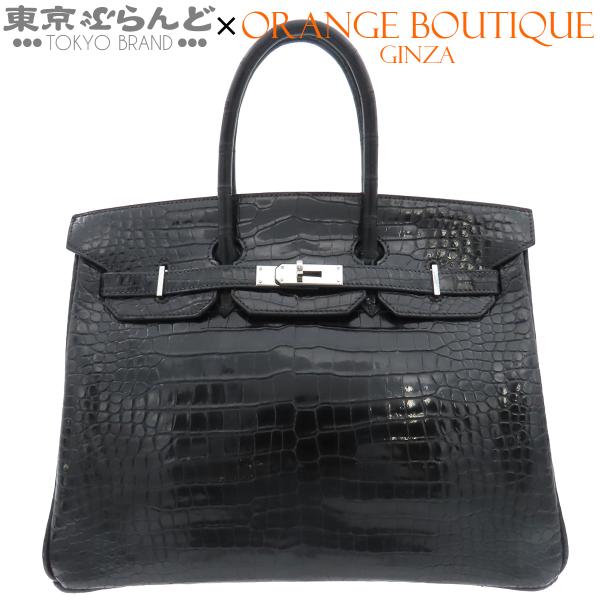エルメス HERMES バーキン 35 □J刻印 ブラック 黒 シルバー金具 ポロサス ハンドバッグ...